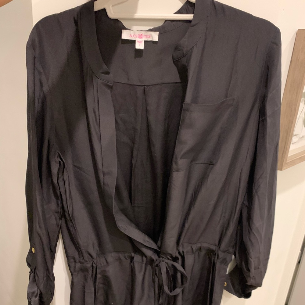 Long sleeve silk romper